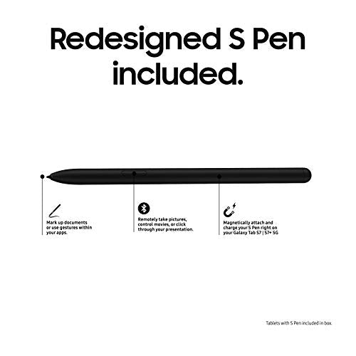 SAMSUNG Galaxy Tab S7+ Plus 12.4-inch Android Tablet 128GB Wi-Fi Bluetooth S Pen Fast-Charging USB-C Port, Mystic Silver