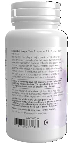 NOW Solutions, Wrinkle Rescue™ Capsules, Targeted Blend with Vitamins A, C and E, 60 Capsules