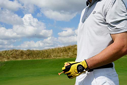 Zero Friction Men's Synthetic Golf Glove, Yellow, Left Hand, One Size