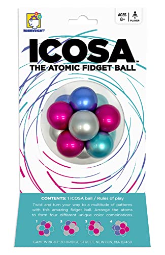 Brainwright Icosa Ice - The Atomic Fidget Ball. Twist, Turn, Fidget!