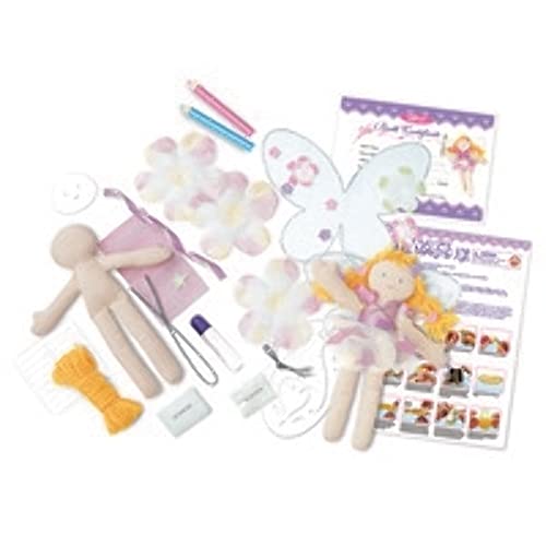 4M: Fairy Doll Making Kit, Make Your Own Adorable Doll, Name of Doll is with the Birth Certificate, Makes a Great Companion, 8 1/2 inch,For Ages 3 and up,Pink
