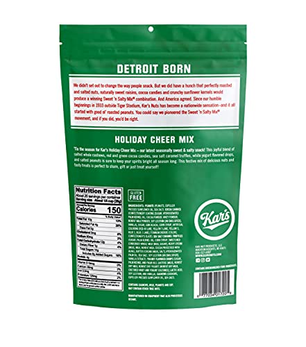 Kar's Nuts Holiday Cheer Trail Mix! 20oz Pouch (Pack of 8), Brown