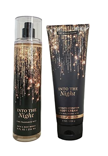 Bath and Body Works - Into the Night - Fine Fragrance Mist and Ultra Shea Body Cream - Full Size –2019