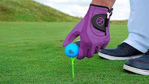 Zero Friction GL70013 Men's Cabretta Elite Golf Gloves, Purple, One Size, Left Hand