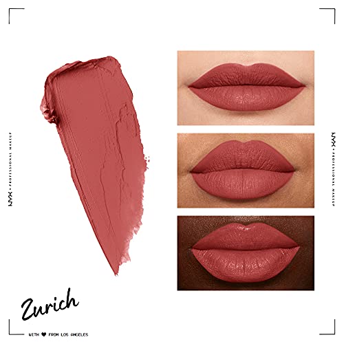NYX PROFESSIONAL MAKEUP Soft Matte Lip Cream, Lightweight Liquid Lipstick - Zurich (Matte Muted Rose)