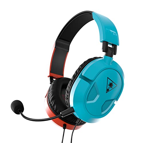 Turtle Beach Recon 50 Gaming Headset for Nintendo Switch, Xbox Series X|S, Xbox One, PS5, PS4, PlayStation, Mobile, and PC with 3.5mm – Removable Mic, 40mm Speakers – Red/Blue