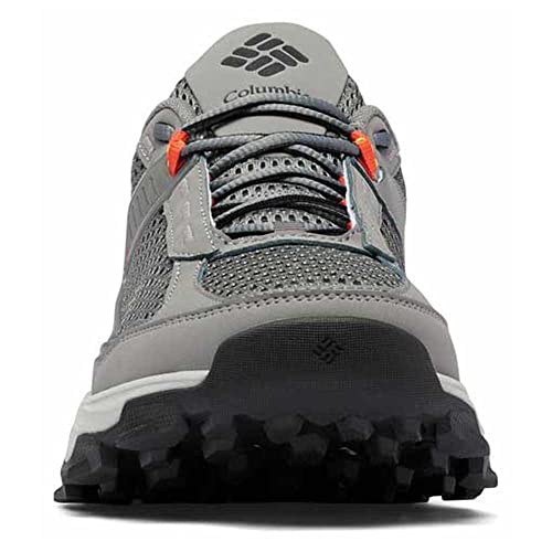 Columbia Men's Hatana Breathe Hiking Shoe, Titanium Grey Steel/Red Quartz, 14