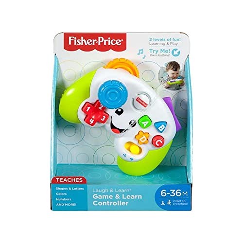 Fisher-Price Laugh and Learn Baby and Toddler Toy Game and Learn Controller Pretend Video Game With Music Lights and Activities Ages 6+ Months
