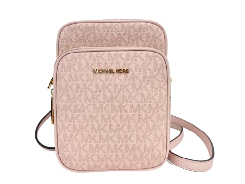 Michael Kors Jet Set Travel Medium Logo Crossbody Bag (DARK POWDER BLUSH)
