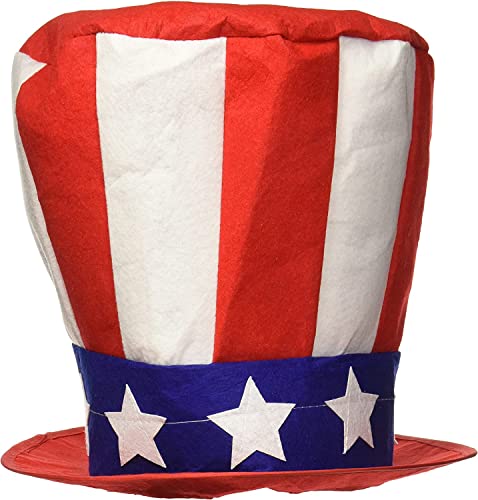 Rubie's unisex adult Uncle Sam Stovepipe Hat Party Supplies, Multicolor, One Size US