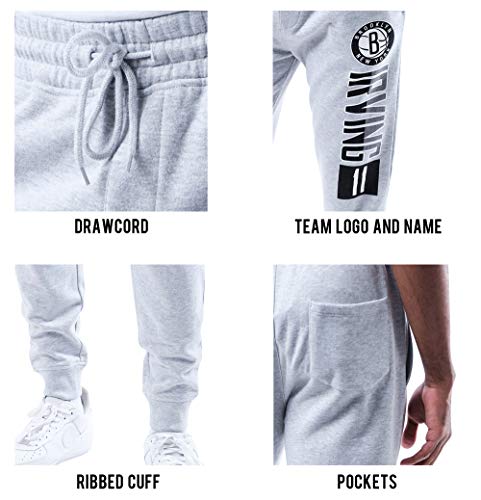 Ultra Game NBA Los Angeles Clippers - Kawhi Leonard Mens Active Fleece Jogger, Heather Charcoal, Large