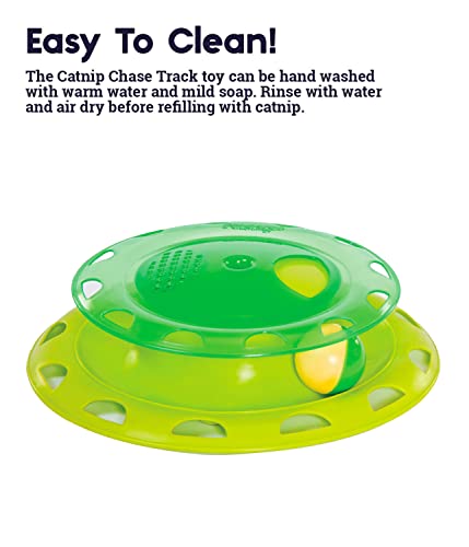 Petstages Catnip Chase Track Green Interactive Cat Toy
