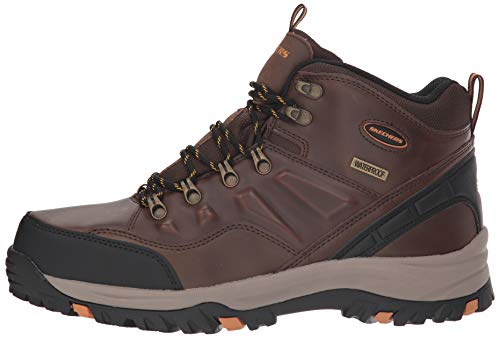 Skechers Men's RELMENT-TRAVEN Hiking Boot, dkbr, 12 Medium US