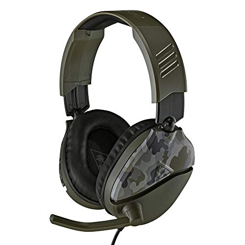 Turtle Beach Recon 70 Multiplatform Gaming Headset for Xbox Series X/ S, Xbox One, PS5, PS4, PlayStation, Nintendo Switch, Mobile,and PC with 3.5mm-Flip-to-Mute Mic, 40mm Speakers-Green Camo