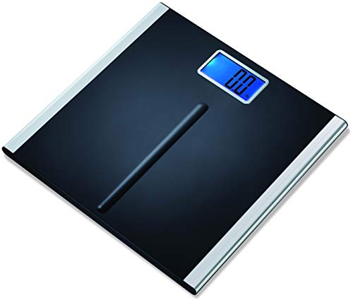 Eat Smart Precision Premium Digital Bathroom Scale with 3.5 inch Readout Display and 'Step-On' Technology, Bath Scale for Body Weight, 400 lb Capacity, Black