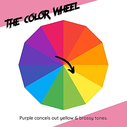 Crazy Color Purple Shampoo for Blonde Hair - Eliminates Brassy Yellow Tones - Ultraviolet No Yellow Shampoo Sulfate Free - Purple Undertones for Light Blonde Hair - 250ml