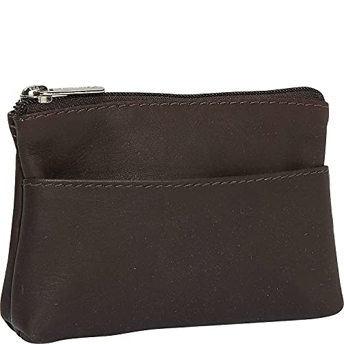 Piel Leather Key Coin Purse, Chocolate, One Size