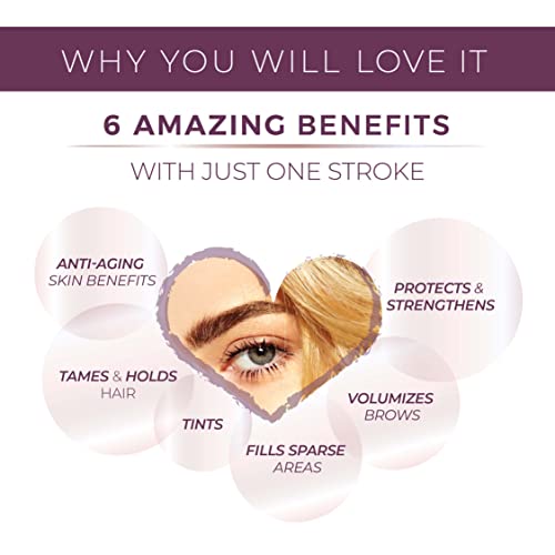 Blinc Eyebrow Mousse, Extreme Hold Tinted Eyebrow Gel with Peptides and Vitamins A and E, Natural Finish, Long-Wearing, Waterproof, Vegan, Gluten-Free and Cruelty-Free, Dark Blonde, 4.7mL/ 0.16 Fl. Oz