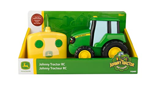 John Deere Radio Controlled Johnny Tractor Toy — John Deere Tractor Toys — Remote Control Toy Tractor for Toddlers — 18 Months and Up Green