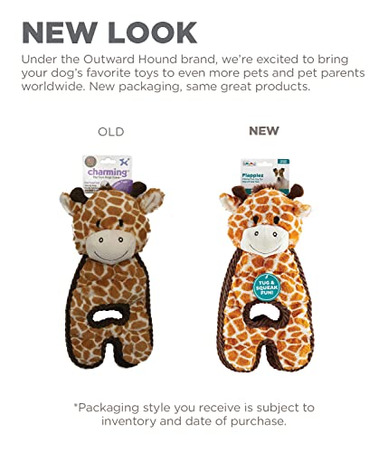 Charming Pet Cuddle Tugs Giraffe Plush Squeaky Dog Toy