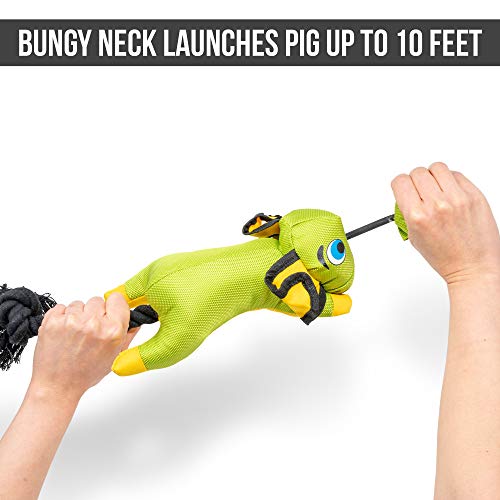 Hyper Pet Flying Series Fetching Dog Toys – Pig Interactive Dog Toy Slingshots Up To 40 ft – Floats on Water