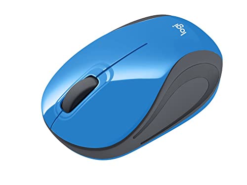Logitech Wireless Mini Mouse M187 Ultra Portable, 1000 DPI Optical Tracking, 3-Buttons, PC/Mac/Laptop - Blue
