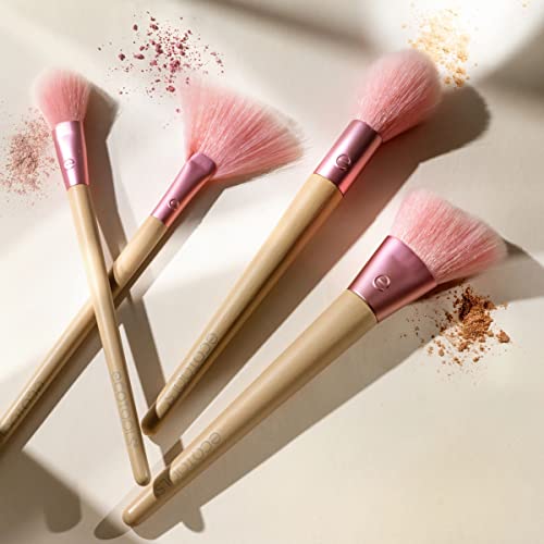 EcoTools Elements Limited Edition Wind-Kissed Professional Makeup Brush Set, For Bronzer, Blush, or Highlighter, Ecofriendly Makeup Brushes for Liquid, Cream, or Powder Products, Vegan, 4 Piece Set