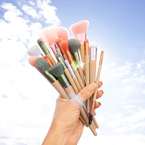 EcoTools Elements Limited Edition Wind-Kissed Professional Makeup Brush Set, For Bronzer, Blush, or Highlighter, Ecofriendly Makeup Brushes for Liquid, Cream, or Powder Products, Vegan, 4 Piece Set