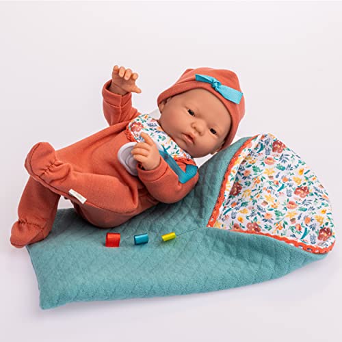 JC Toys - Nature Collection | Original Mini Newborn | Anatomically Correct Real Girl Baby Doll Gift Set | 9.5' All-Vinyl | Made in Spain | Designed by Berenguer | Ages 2+