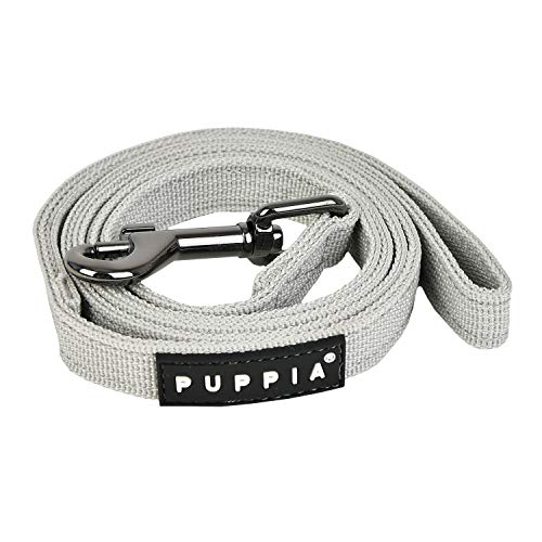 Puppia Two Tone Dog Lead Strong Durable Comfortable Grip Walking Training Leash for Small and Medium Dog, LT.Grey, Large