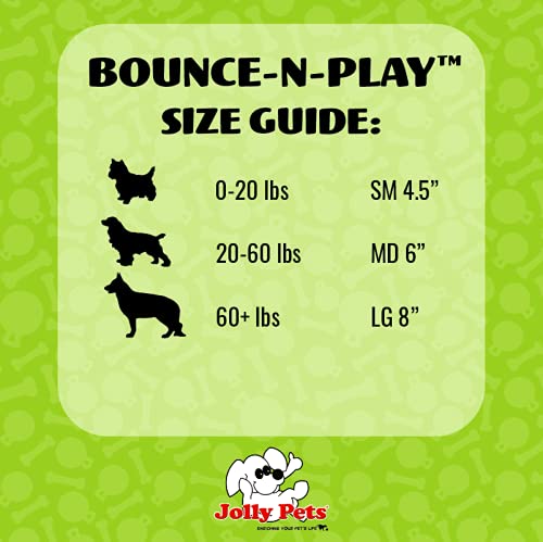Jolly Pets Bounce-n-Play Dog Toy Ball, 8 Inches/Large, Orange, (Model: 2508 OR)