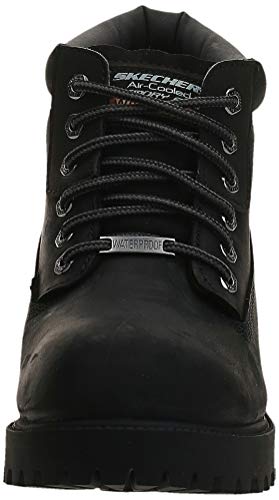 Skechers Men's Sergeants Verdict Chukka Boot,Black Waterproof Oiled Smooth Leather,10 M US