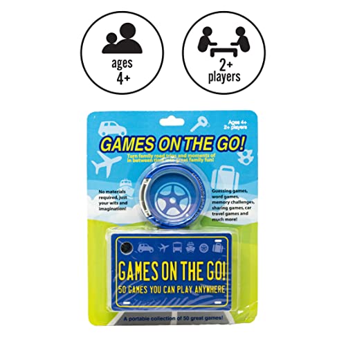 Games on the Go by Continuum Games - Portable Roadtrip Family Games to Challenge and Entertain , Blue