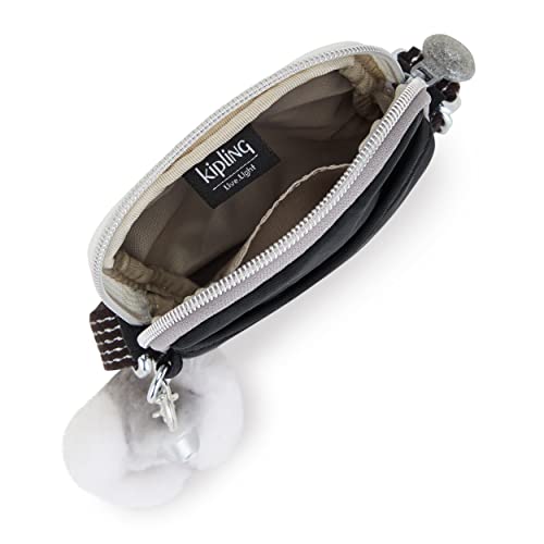 Kipling Women's Tally Minibag, Lightweight Crossbody Mini, Nylon Phone Bag, True Black Fun