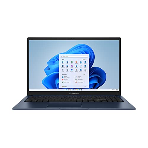 ASUS Vivobook 15 Laptop, 15.6” FHD (1920 x 1080) Display, Intel Core i3-1215U CPU, Intel UHD Graphics, 8GB RAM, 128GB SSD, Windows 11 Home in S Mode, Quiet Blue, F1504ZA-AS34