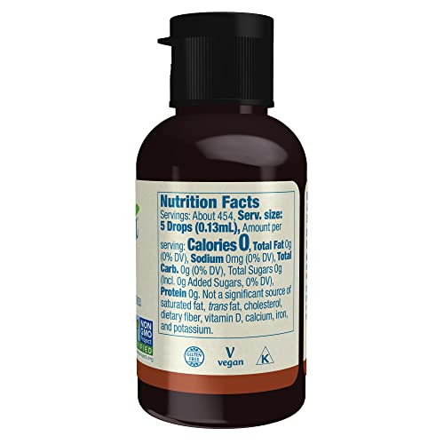 NOW Foods, Better Stevia Liquid, Hazelnut, Zero-Calorie Liquid Sweetener, Low Glycemic Impact, Certified Non-GMO, 2-Ounce