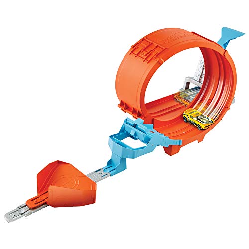 Hot Wheels Toy Car Track Set Loop Stunt Champion, Dual-Track Loop with Dual-Launcher, Includes 1:64 Scale Toy Car