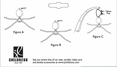 J.L. Childress Crib Mobile Attachment Clamp 18 Inch, Easy Attachment with Rubber Padding, Fits Traditional and Convertible Cribs, White