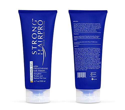 Strong HairPro, Hair Styling Gel, Strengthens Thinning Hair, Specially Formulated With Biotin, Keratin, Caffeine, Vitamins, Reduces Breakage - 8 oz