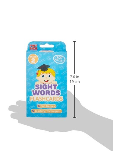 Pint-Size Scholars 100 Vocabulary Flash Cards for Sight Words - 6 Learning Games per Deck for Preschool and Elementary Early Learning - 2nd Grade