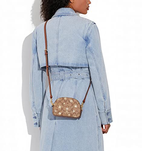 COACH Womens Mini Serena Crossbody Bag (IM/Khaki/Gold Multi With Snowflake Print)