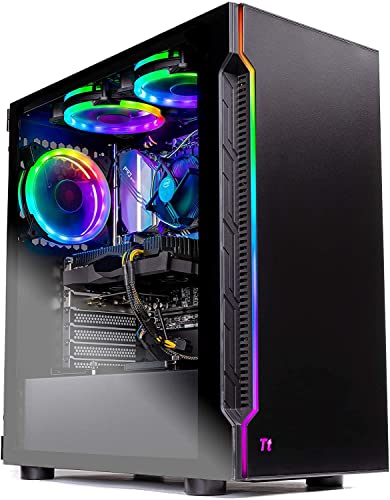 Skytech Shadow 3.0 Gaming PC Desktop – Intel Core i5 10400F 2.9 GHz, RX 6600, 500GB SSD, 16G DDR4 3200, 600W Gold PSU, AC Wi-Fi, Windows 11 Home 64-bit