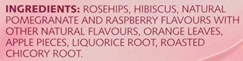 Twinings Pomegranate and Raspberry Herbal Tea, 20 Count Pack of 6, Individually Wrapped Tea Bags, Naturally Caffeine Free