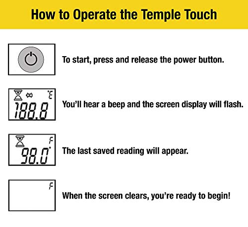 ADC Temple Touch Digital Fever Thermometer, Non Invasive and Quick Read, Suitable for Babies, Newborns, Kids, and Adults, Adtemp 427, White