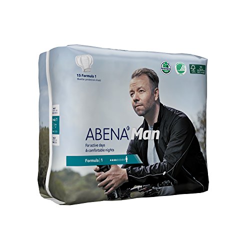 Abena Man Premium Incontinence Guards, (Sizes 0 To 2) Formula 1, 15 Count