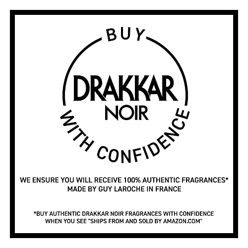 Drakkar Noir By Guy Laroche - Original Vintage Designer Fragrance Blend For Men - Fresh, Classic Men’s Evening Scent - Long Lasting Amber Fougere Aroma With Spicy Citrus Notes - 6.7 Oz EDT Spray