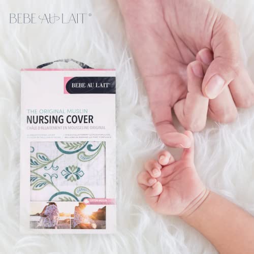 Bebe au Lait Nursing Cover, Apron, Shawl, Privacy Covers for Breast Feeding and Pumping, Breastfeeding Cover for Mom, Soft, and Breathable Muslin Cotton, Full Coverage, One Size Fits All - Isla