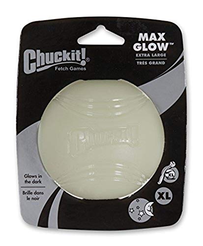 Chuckit! Max Glow Ball Dog Toy, Extra Large (3.5 Inch Diameter) for dogs 100+ lbs, Pack of 17