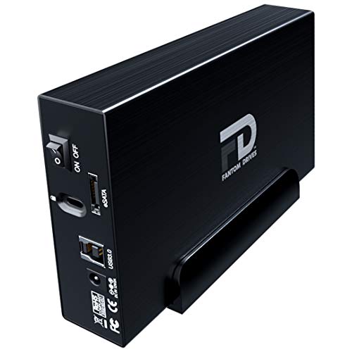 FD 8TB External Hard Drive - USB 3.2 Gen 1 - 5Gbps and eSATA - GForce 3 Aluminum - Black - Compatible with Mac/Windows/PS4/Xbox (GF3B8000EU) by Fantom Drives