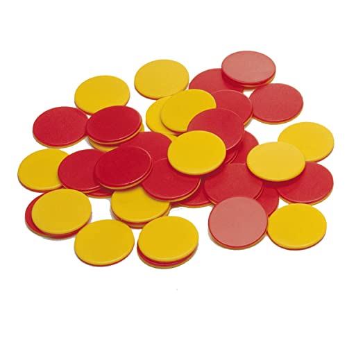 Learning Resources Two-Color Counters, Red/Yellow, Educational Counting, Sorting, and Patterning, Family Counters, Set of 200, Grades K+, Ages 5+